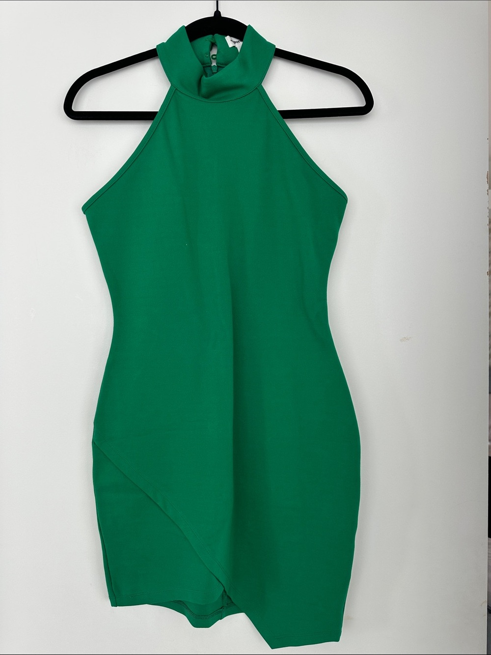 superdown Emerald One-Shoulder Halter Bodycon Dress